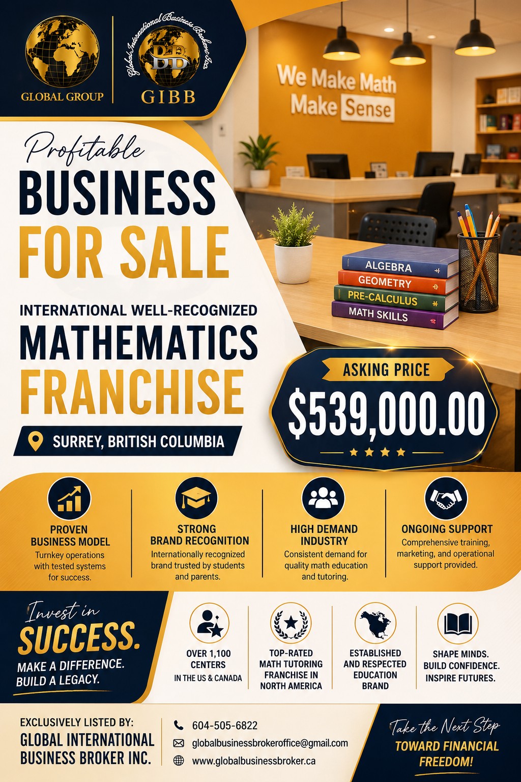 Own a Premier Mathematics Tutoring Franchise in Surrey, BC